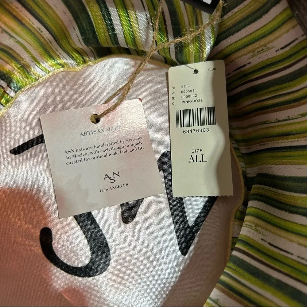 Anthropologie ASN Watermelon Sugar Pink Vegan Suede Boater Hat